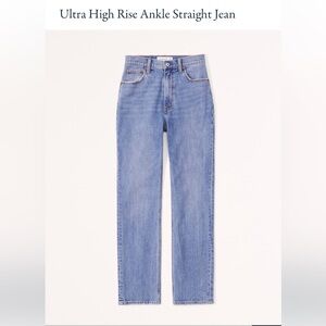 Abercrombie & Fitch the ankle straight ultra high rise
